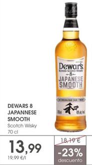 Oferta de Dewars 8 Japannese Smooth - Scotch Wisky por 13,99€ en Supermercados Plaza