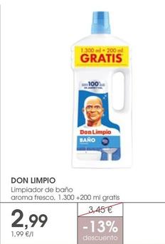 Oferta de Don Limpio - Limpiador De Baño Aroma Fresco por 2,99€ en Supermercados Plaza