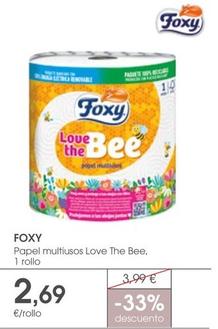 Oferta de Foxy - Papel Multiusos Love The Bee, 1 Rollo por 2,69€ en Supermercados Plaza