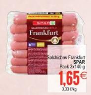 Oferta de Spar - Salchichas Frankfurt por 1,65€ en Plenus Supermercados