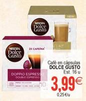 Oferta de Dolce Gusto - Café En Cápsulas por 3,99€ en Plenus Supermercados