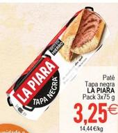 Oferta de La Piara - Paté Tapa Negra por 3,25€ en Plenus Supermercados