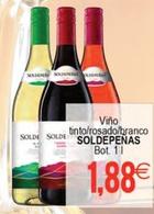 Oferta de Soldepenas - Viño Tinto/Rosado/Branco  por 1,88€ en Plenus Supermercados