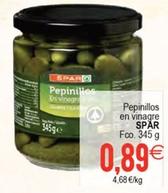 Oferta de Spar - Pepinillos En Vinagre por 0,89€ en Plenus Supermercados