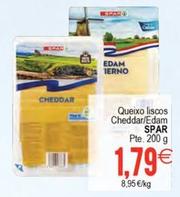 Oferta de Spar - Queixo Liscos Cheddar/edam por 1,79€ en Plenus Supermercados
