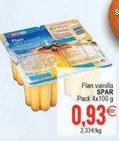 Oferta de Spar - Flan Vainilla Pack 4x por 0,93€ en Plenus Supermercados