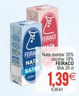 Oferta de Feiraco - Nata Montar 35% Cocinar 18% por 1,39€ en Plenus Supermercados