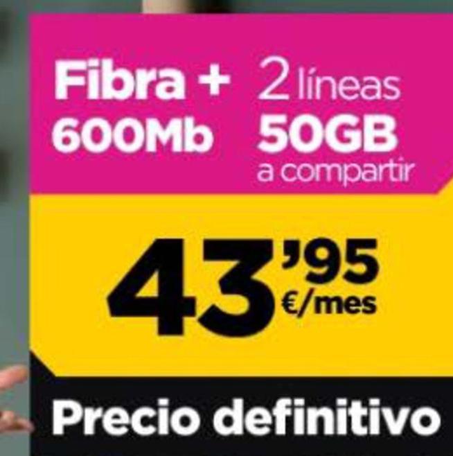 Oferta de Tarifas móvil por 43,95€ en Jazztel