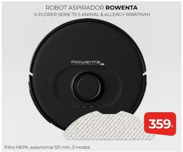 Oferta de Rowenta - Robot Aspirador X-plorer Serie 75 S Animal & Allergy RR8575WH por 359€ en Tien 21