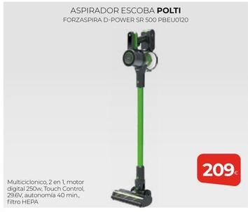 Oferta de Polti - Aspirador Escoba Forzaspira D-power Sr 500 PBEU0120 por 209€ en Tien 21