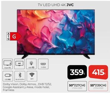Oferta de Jvc - Tv Led UHD 4k 50" LT50VU3300 por 359€ en Tien 21