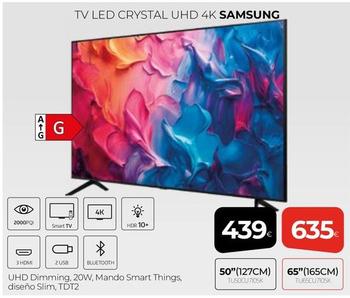 Oferta de Samsung - Tv Led Crystal UHD 4K TUSOCUTIOSK  por 439€ en Tien 21