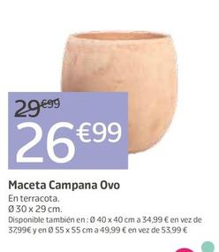 Oferta de Maceta Campana Ovo por 26,99€ en Jardiland