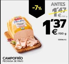 Oferta de Campofrío - Pechuga De Pavo por 1,37€ en BM Supermercados