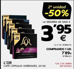Oferta de L'or - Cafe Capsulas por 7,89€ en BM Supermercados