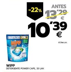 Oferta de Wipp - Detergente Power Caps por 10,39€ en BM Supermercados