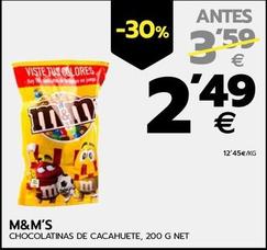 Oferta de M&m's - Chocolatinas De Cacahuete, por 2,49€ en BM Supermercados