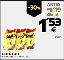 Oferta de Cola Cao - Batidos Energy por 1,53€ en BM Supermercados