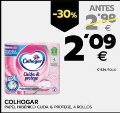 Oferta de Colhogar - Papel Higiénico Cuida & Protege por 2,09€ en BM Supermercados