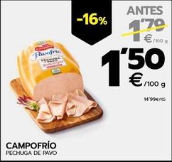 Oferta de Campofrío - Pechuga De Pavo por 1,5€ en BM Supermercados