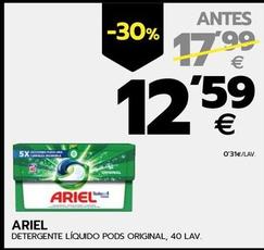 Oferta de Ariel - Detergente Líquido Pods Original por 12,59€ en BM Supermercados