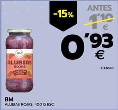 Oferta de BM - Alubias Rioja por 0,93€ en BM Supermercados