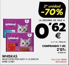 Oferta de Whiskas - Seleccion Pescado O Clasicos por 2,07€ en BM Supermercados