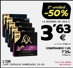 Oferta de L'or - Cafe Capsulas  por 7,25€ en BM Supermercados