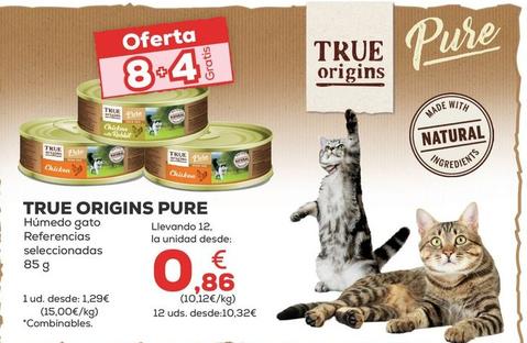 Oferta de True Origins Pure - Humedo Gato  por 1,29€ en Kiwoko