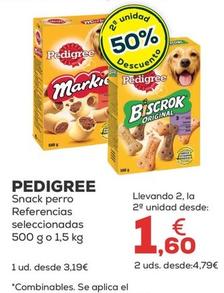 Oferta de Pedigree - Snack Perro Referencias Seleccionadas por 3,19€ en Kiwoko