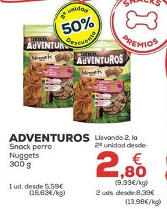 Oferta de Adventuros - Snack Perro Nuggets por 5,59€ en Kiwoko