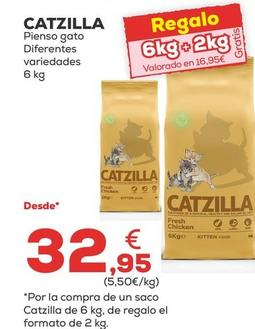 Oferta de Catzilla - Pienso Gato por 32,95€ en Kiwoko
