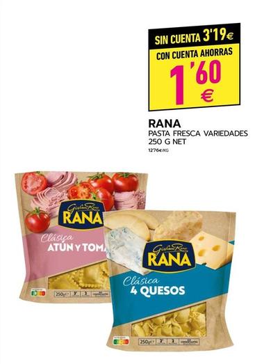 Oferta de Rana - Pasta Fresca por 3,19€ en BM Supermercados