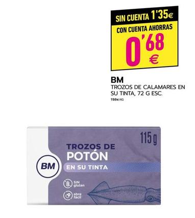Oferta de Calamares por 1,35€ en BM Supermercados