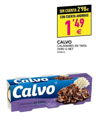 Oferta de Calvo - Calamares En Tinta por 2,98€ en BM Supermercados