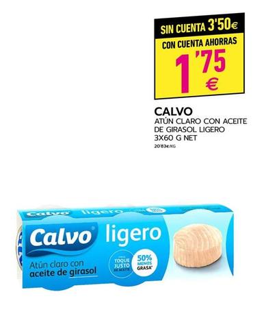 Oferta de Calvo - Atún Claro En Aceite De Girasol por 3,5€ en BM Supermercados