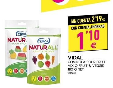 Oferta de Vidal - Gominola Sour Fruit Mix O Fruit & Veggie por 2,19€ en BM Supermercados
