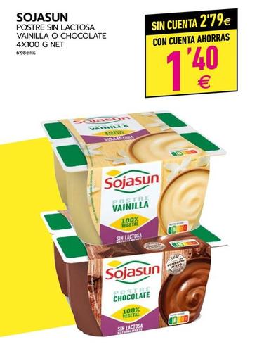 Oferta de Sojasun - Postre Sin Lactosa Vainilla O Chocolate por 1,4€ en BM Supermercados
