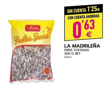 Oferta de La Madrileña - Pipas Tostadas por 1,25€ en BM Supermercados