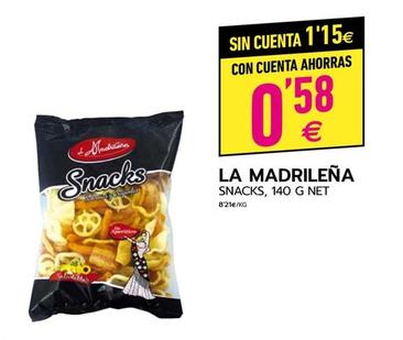 Oferta de La Madrileña - Snacks por 1,15€ en BM Supermercados