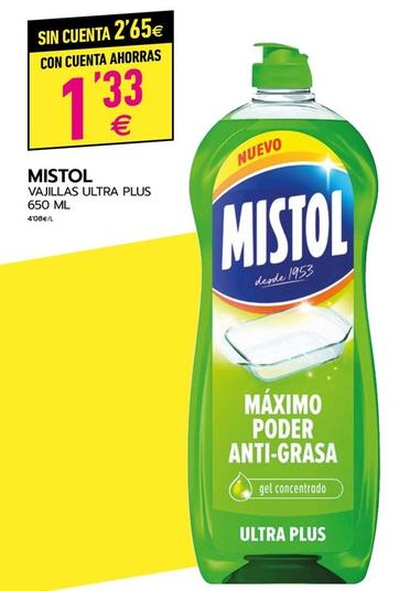 Oferta de Mistol - Vajillas Ultra Plus por 1,33€ en BM Supermercados