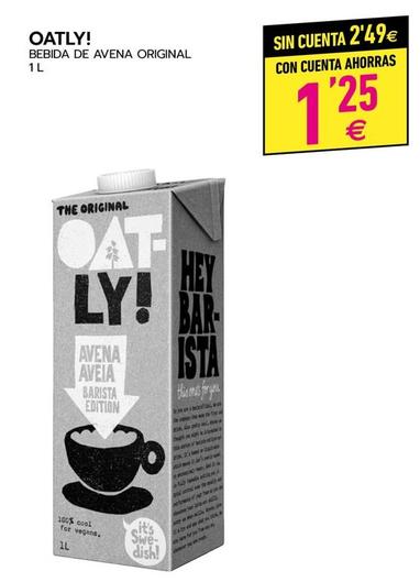 Oferta de Oatly - Bebida De Avena Original por 1,25€ en BM Supermercados