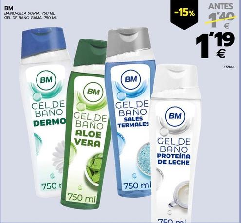 Oferta de Bm - Gel De Baño Gama por 1,19€ en BM Supermercados