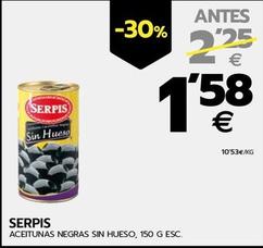 Oferta de Serpis - Aceitunas Negras Sin Hueso por 1,58€ en BM Supermercados