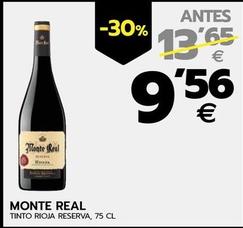 Oferta de Monte Real - Tinto Rioja por 9,56€ en BM Supermercados