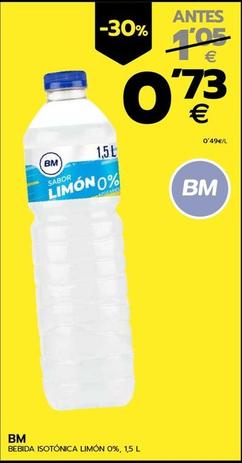 Oferta de Bm - Bebida Isotónica Limón 0% por 0,73€ en BM Supermercados