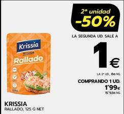 Oferta de Krissia - Rallado por 1,99€ en BM Supermercados