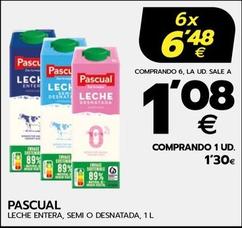 Oferta de Pascual - Leche Entera por 1,3€ en BM Supermercados