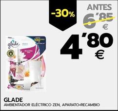 Oferta de Glade - Ambientador Eléctrico Zen por 4,8€ en BM Supermercados