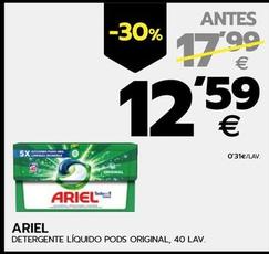 Oferta de Ariel - Detergente Líquido Pods Original por 12,59€ en BM Supermercados